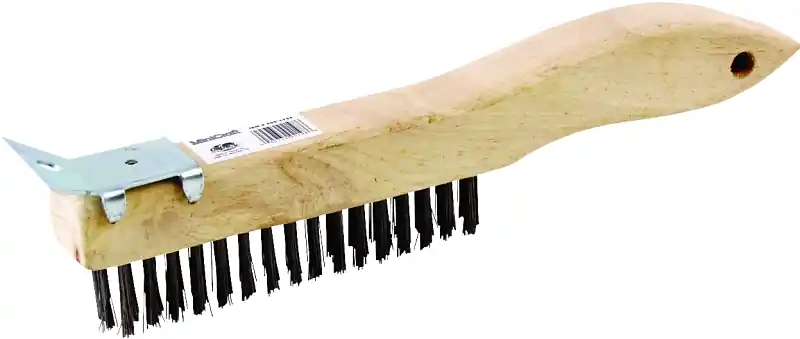 ProSource WB01416S Wire Brush with Scraper, 1-3/4 in L Trim, Metallic Bristle, 3/4 in W Brush, 10-7/8 in OAL Flash Sale