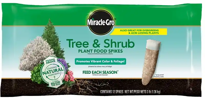 Miracle-Gro 4851012 Tree and Shrub Plant Food, Spike, 15-5-10 N-P-K Ratio Luxury