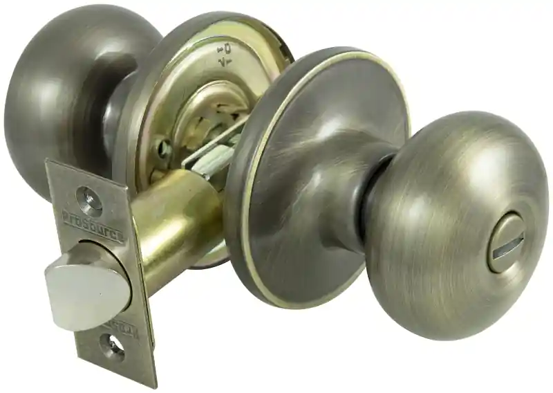 ProSource TF810V-PS Privacy Lockset, Tubular Design, Antique Brass, Stainless Steel, Reversible Hand Wholesale